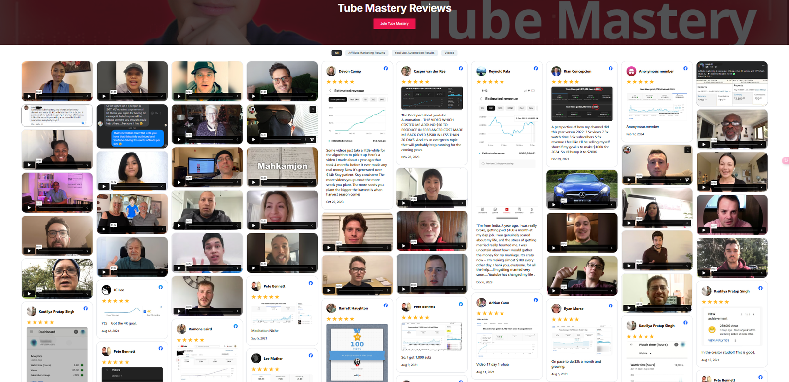 Tube Mastery Student Reviews